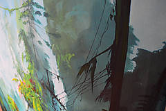 Obrazy - "GOLDEN RAIN" tlač. reprodukcia na plátne 165cm x 130cm - 15513631_