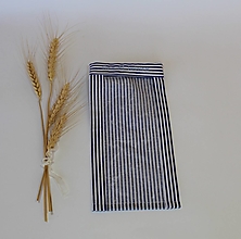 Úžitkový textil - Vrecúško na chlieb a pečivo - modré pásikové (Vrecúško na rožtek) - 15512743_