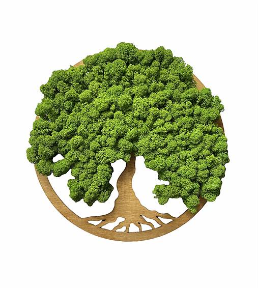 Obrazy - Machový obraz Strom života Simple (40cm, farba Dub) - 15511404_