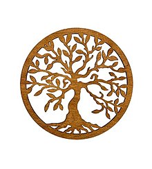 Obrazy - Výrez Stromu života Simple 30cm (Orech) - 15511528_