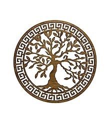 Obrazy - Výrez Stromu života 30cm (Palisander) - 15511584_