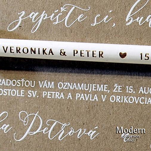 svadobné oznámenia s gravírovanou ceruzkou 19907