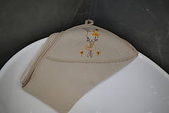 Úžitkový textil - Vyšívaná WAFLE bavlnená detská osuška ZAJKO - 15513571_