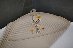 Úžitkový textil - Vyšívaná WAFLE bavlnená detská osuška ZAJKO - 15513573_