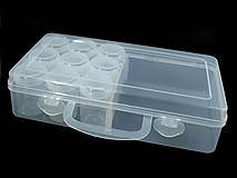 Obalový materiál - Plastový box / zásobník 13x26x6 cm s dózičkami - 15513058_