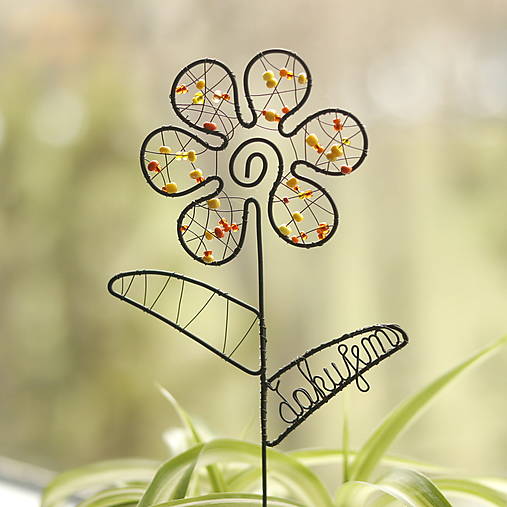 Dekorácie - Kvet, ako poďakovanie (oranžová) - 15515468_