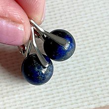 Náušnice - Lapis Lazuli Earrings AG925 / Strieborné náušnice s lazuritom A0047 - 15516076_