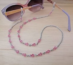 Iné šperky - Retiazka na okuliare - ružová - chirurgická oceľ  - 15515079_