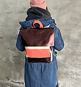 Batohy - METALICKÝ kožený ruksak - 15516340_