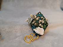 Svadobné pierka - Smaragdové zelené svadobné pierka pre hostí - 15516906_