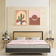 Grafika - Desert Dream minimalistická boho kolekcia plagátov z púšte (Set 2 - Saguaro + Day & Night plagáty A4 vytlačené) - 15517250_