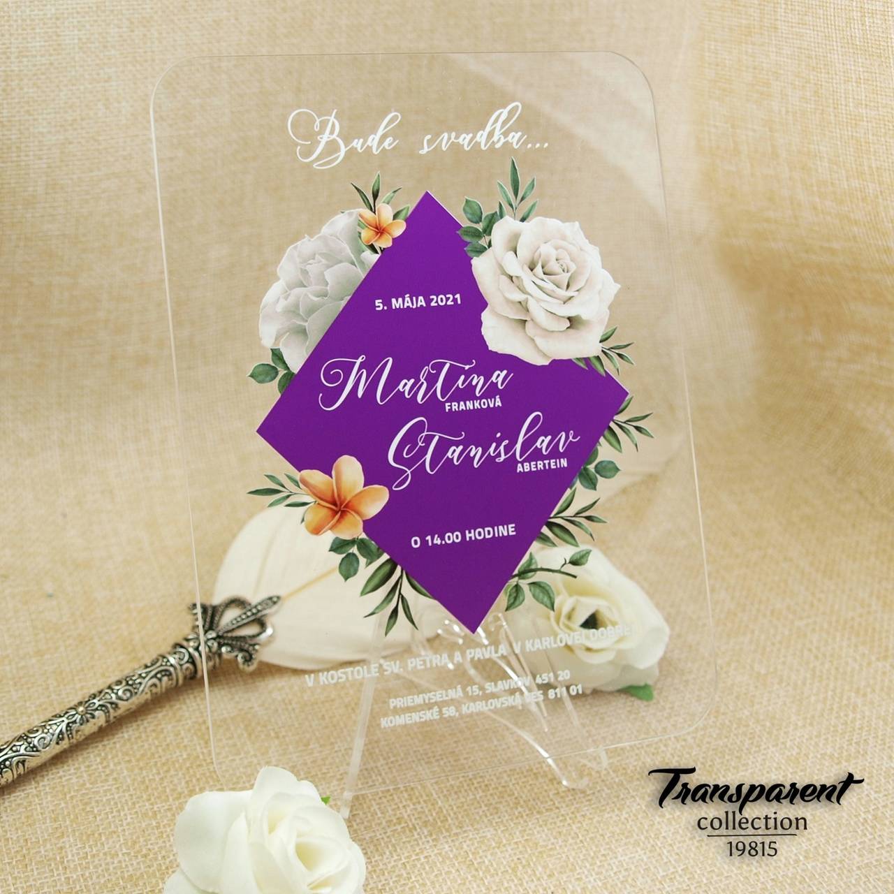 Transparentné svadobné oznámenia 19815