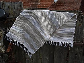 Úžitkový textil - Tkaný koberec béžovo-hnedý - 15517780_