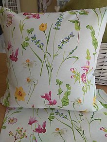 Úžitkový textil - Vankúš lúčne kvety - 15520221_