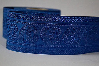 Galantéria - Krojová stuha modrá - 5,5 cm - 15518518_
