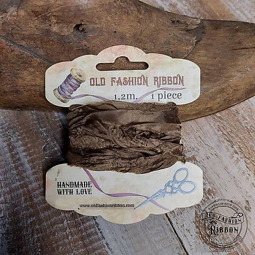 Old Fashion saténová stuha - OLDS 10 Light Brown
