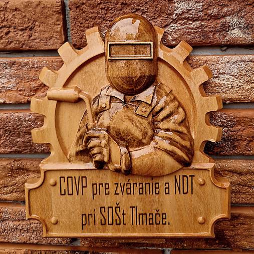 Dekorácie - 3D Drevorezba Zvárač - 15522915_
