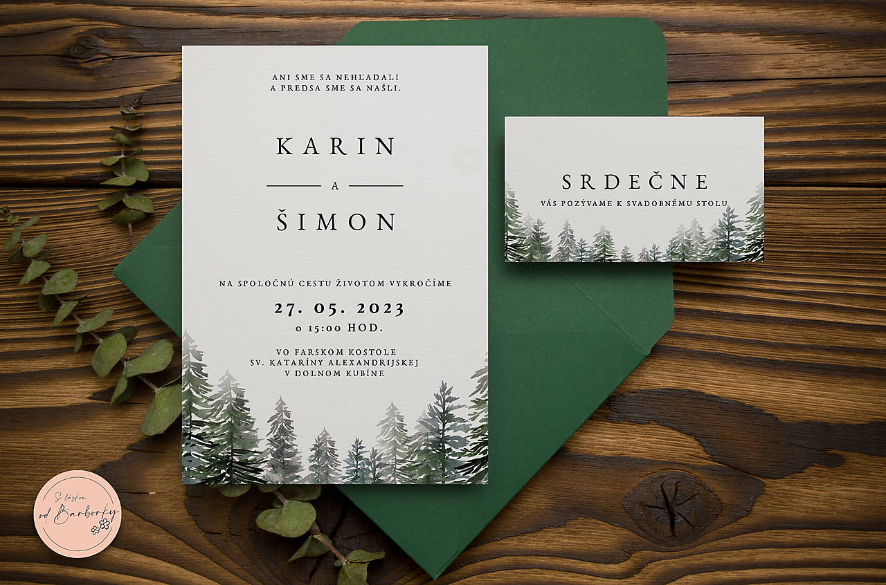 Svadobné oznámenie B#70 (Svadobné oznámenie (hladký papier))