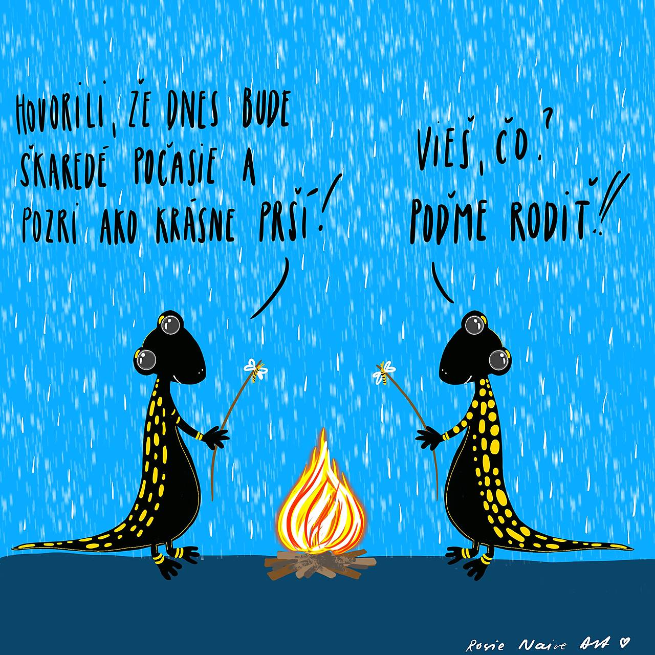 Salamandry, Giclée art print 30x36