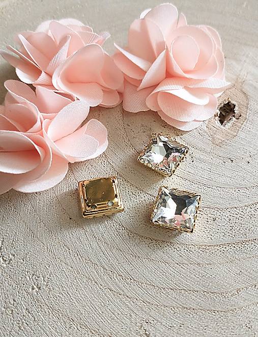 Galantéria - Našivacia štrasova ozdoba 10mm( crystal) - 15523915_