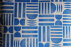 Úžitkový textil - Povlak na polštář / Geo blok modrá / Sleva - 15526075_
