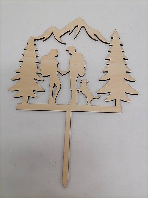 Dekorácie - Zápich na tortu turistika tatry pre milovníkov hôr a turistiky - 15526977_