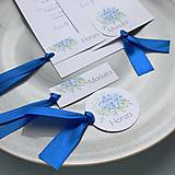 Darčeky pre svadobčanov - Hortenzia modrá - buttonky - darčeky - 15526551_
