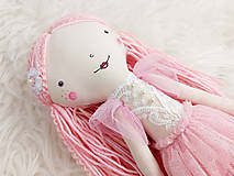Hračky - Bábika s tylovou sukničkou, ružová - 15526289_