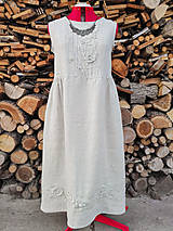 Šaty - Čierne ľanové šaty - 3D kvety (rôzne farby) - 15525156_