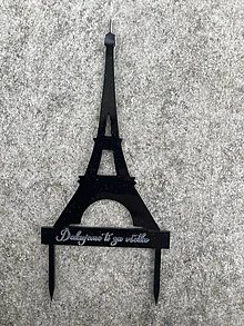 Dekorácie - Akrylový zápich Eiffelova veža - 15525906_
