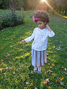 Detské oblečenie - Dievčenská blúzka NGAIA, rastliny - 15525337_