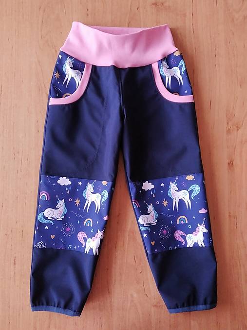 Detské oblečenie - Softshellky jednorožci  (116) - 15525154_