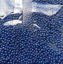 Korálky - Rokajl PRECIOSA - MIX 50g (modrý mox) - 15525854_