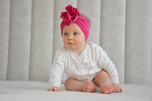 Čiapky, čelenky, klobúky - 100% merino vlna čelenka strapatá ružová - 15527178_