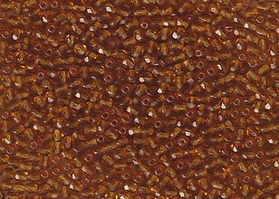 Korálky - Sklenené brúsené korálky 4mm,  20 ks  (oranžovohnedé) - 15528202_