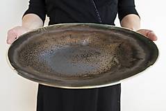 Nádoby - veľká misa z kameniny bronz - 15531190_