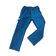 Detské oblečenie - Menčestrové nohavice/tepláky - petrol - 15531661_