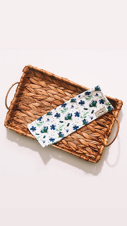 Čiapky, čelenky, klobúky - Voľnočasová čelenka: Nezábudka - 15530527_