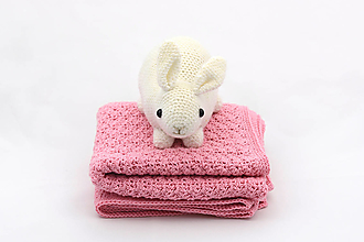 Detský textil - Ružová detská deka BAVLNA - 15531637_
