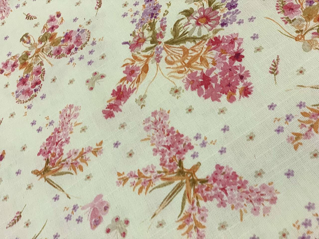 ❤️BAVLNA DEKOR TALIANSKO ❤️KVETINOVÉ MOTÝLE ❤️