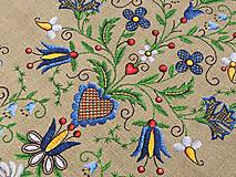 Textil - Bavlnená látka / behúň folklór (10cm) - 15532384_
