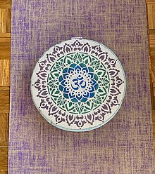 Úžitkový textil - Meditačný Vankúš "Aum Mandala" vysoký - 15531843_