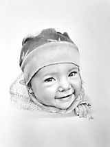 Kresby - Portrét detí - Kresba ceruzou podľa predlohy - 15533115_