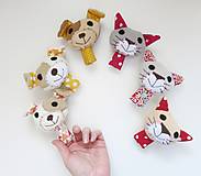 Hračky - Sada maňušiek na prst - Psíček a mačička - 15534049_