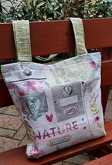 Veľké tašky - Nákupná taška ,,Rose-Nature" - 15537921_