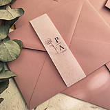 Papiernictvo - Pásik na obálku - Iniciálky s dátumom - Typ 1 - 15537251_