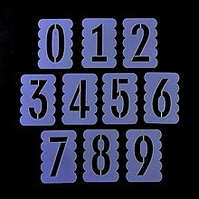 Nástroje - Šablóna - čísla, číslice, 5,8 cm - 15537004_