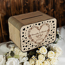 Darčeky pre svadobčanov - Svadobná krabička na listy a žreby od svadobných hostí - Zaľúbené vtáčiky - 15536198_