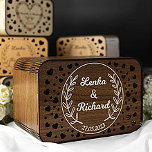 Darčeky pre svadobčanov - Svadobná krabička na listy a žreby od svadobných hostí - Vavrín - 15536204_