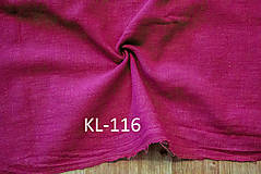 Textil - Ľan – Predpraný – Prašná ružová KL-116 - cena za 0,5 m - 15536071_